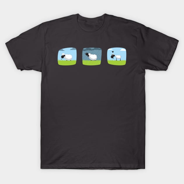 Do sheep shrink when it rains? T-Shirt by tillieke